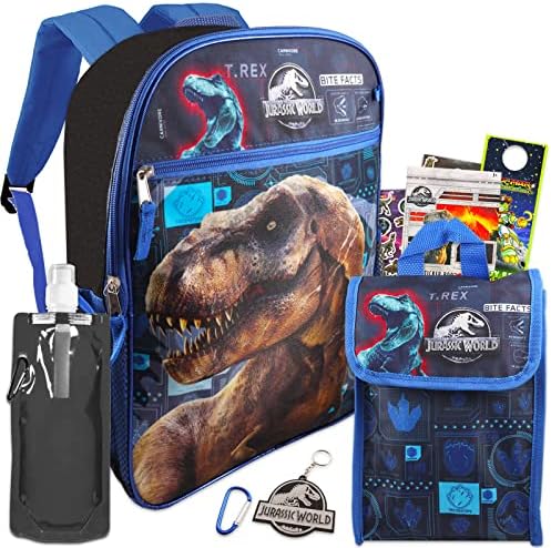 Fast Forward Jurassic World ruksak i torba za ručak za dječake i djevojčice djecu-paket od 7 komada