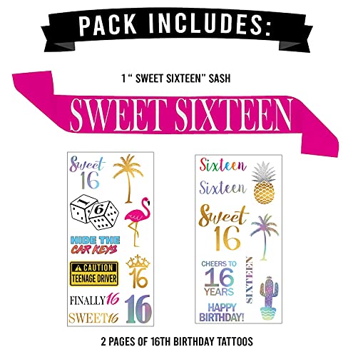 Sweet 16 tetovaža i pakovanje krila - 16. rođendan - slatki šesnaest - stranački materijal, ideje, pokloni i ukrasi