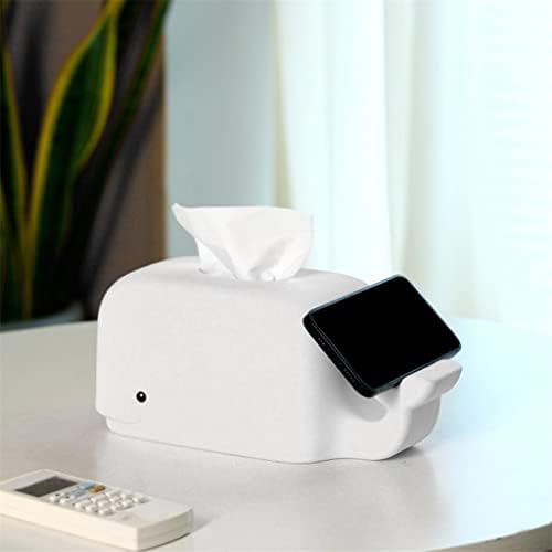 Ylyajy White White Kitova Silikonska stolna kutija za stoliće otporna na kancelarijsko uređenje kućišta za skladištenje uredske kutije za skladištenje radne površine Case za dispenzer