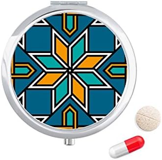 Plava Narandžasta Maroko Apstraktna Futrola Za Pilule Za Cvijeće Džepna Kutija Za Skladištenje Lijekova