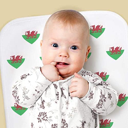 Azeeda 'Welsh Flog Heart' Baby Burp / Perite krpa