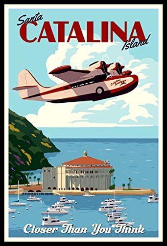 Catalina Island Travel Poster Magnet za frižider 6x8 veliki