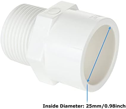 40 pakovanje 3/4 inča PVC muški Adapter cijevni okovi bijeli-0,75 inča