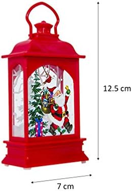 Solustre 2pcs Božićni snijeg Globe Lantern 4,9 inčni osvijetljeni božićni snježni globus sa vrtložnim