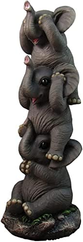 DWK Elephant Vidi niko ne čujem nijedno zlo ne govori zlo dekorativna figurica | Safari afrička figurica i dekor za slonove stola | Kipovi i figurice za bebe - 10