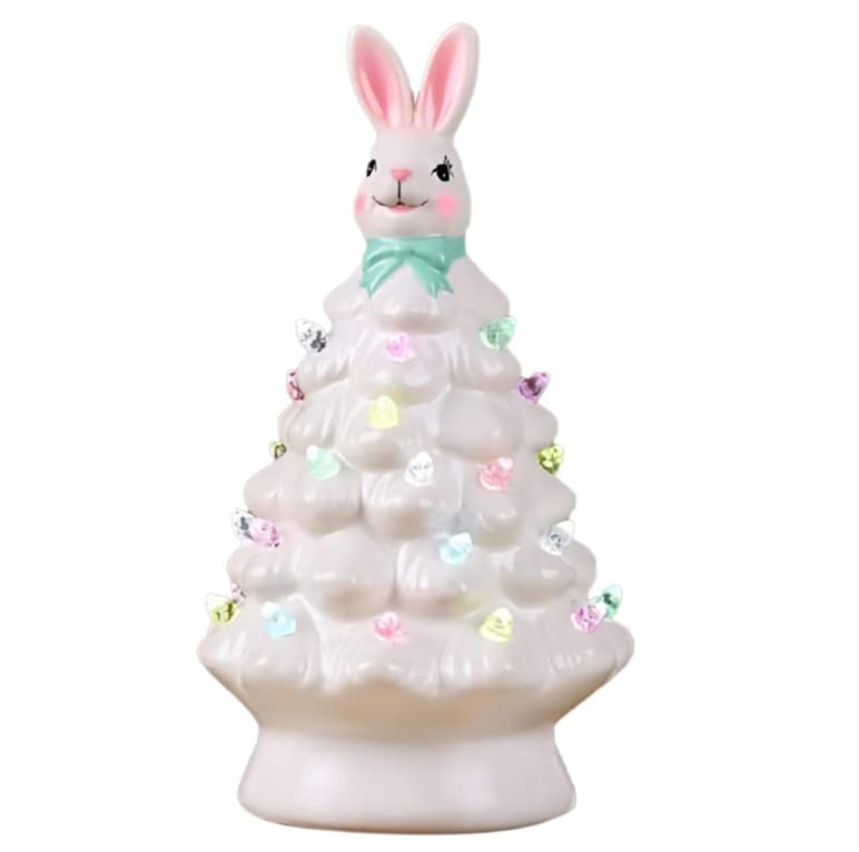 Zeko stablo Uskršnje ukrase, stolovi slatki zečji zečji zečji bijeli, Uskršnji dekor Uskrsni