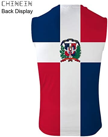 Chinein Muška Basic Solid Conplent Top Jersey Casual Majice Boys Dominikanska Republika Zastava