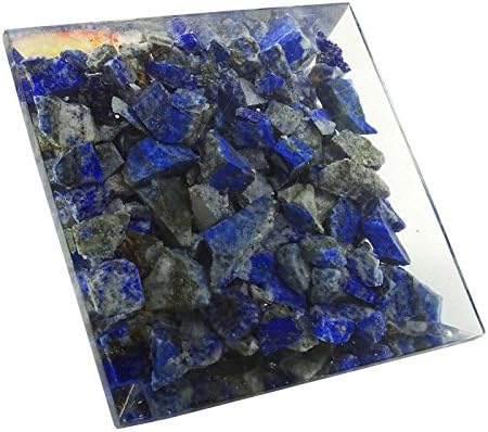 Harmonizirajte Lapis Lazuli zacjeljivanje kristalne piramide sa bakrenim čakri simbolom EMF