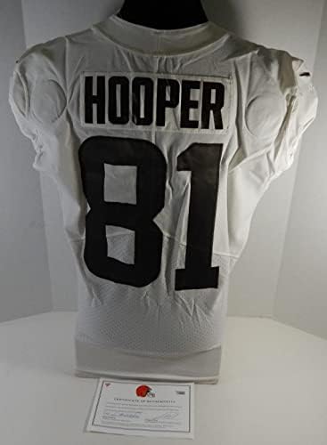 2021 Cleveland Browns Austin Hooper # 81 Igra Polovni dres bijele prakse 44 417 - Neincign NFL igra rabljeni dresovi