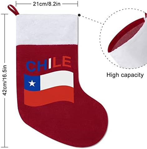 Zastava Čile Božić Teškarstvo Klasični viseći ukrasi Bijela manžetna kešica za bombonu za porodične zabavne ukrase