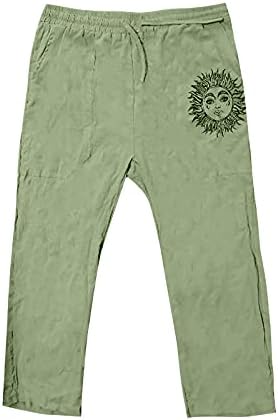 WenKomg1 pamučne pantalone muškarci, brzo suhi labavi slomljeni hlače za klizanje na klimatiku s proširivim