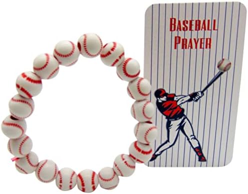 Westmon Works set narukvica za Bejzbol modni rastezljivi nakit za dječaka ili djevojčicu sa molitvenom karticom