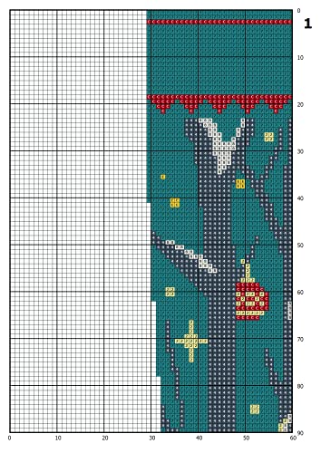 Božić čarapa cross stitch patterns PDF, personalizovani broje moderne štampati lako DMC holiday čarape, slatka