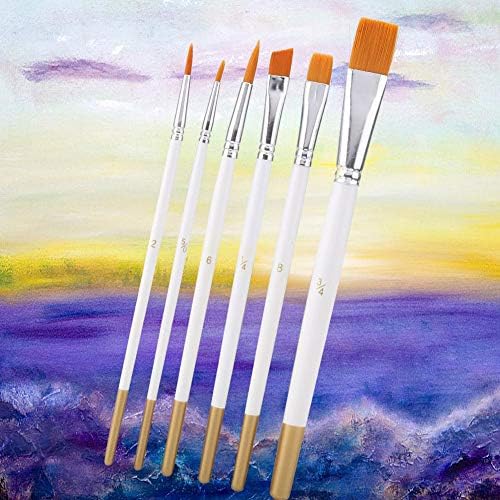 FtVogue 6pcs PaintingBrushes Crtanje olovke Kit najlon kose boje četkica za čipke Slikarstvo Vodenokolor Kit