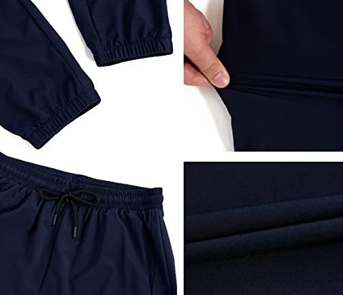 Muške lagane staze za hlače brze suho joggeri planinarske pantalone sa džepovima sa patentnim zatvaračem
