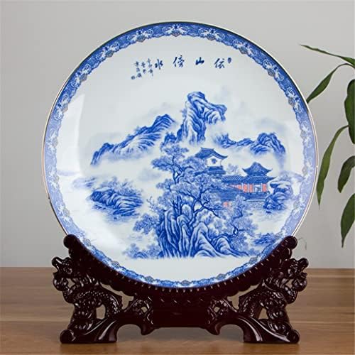 CZDYUF keramička ploča tradicionalni kineski stil snijeg snijeg porculanski ukrasni tanjirsko-tanjir