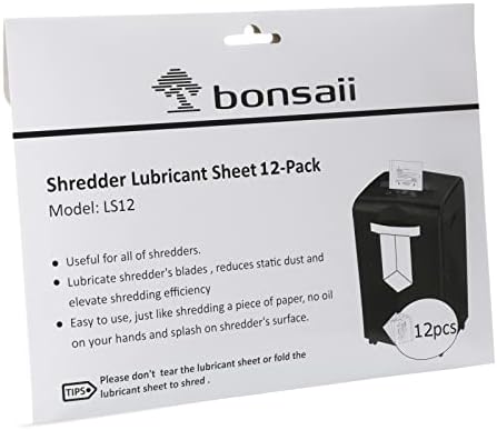 Bonsaii 12 list Cross Cut 3S16 papir Shredder za ured & amp; 12 paket mazivo listova