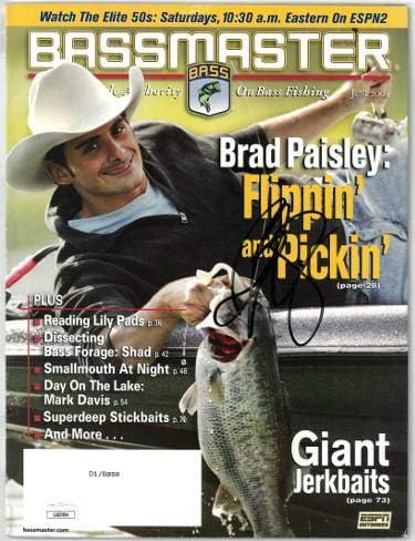 Brad Paisley potpisao juni 2004 Bassmaster Full Magazine - LL60504-JSA Certified - muzički časopisi