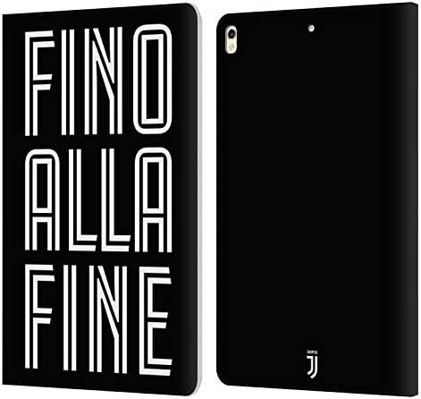 Dizajni za glavu Službeno licencirani Juventus fudbalski klub Fino alla Fine Crno Tip kožne knjige Novčani poklopac poklopca Kompatibilan sa Apple iPad Pro 10.5