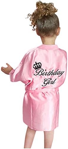 Dječje dijete dječje djevojke odlične djevojke odijevaju svilena saten rođendan za spavanje kimono ogrtač