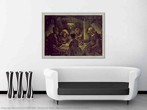 WahooArt ručno oslikana uljana slika, 64 x 45 inča/ 163 x 114 CM, umotana u zaštitni okvir cijevi nije uključen, Vincent Van Gogh, Jedači krompira
