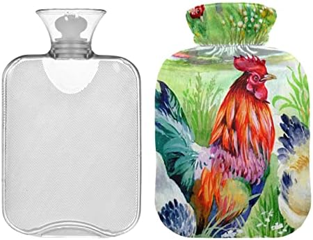 Flaše za toplu vodu sa poklopcem Chicken Rooster vreća za toplu vodu za ublažavanje bolova, žene odrasle, vreća za toplu vodu 2 litra