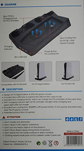 V briga takođe PS5 stalak za hlađenje sa stanicom za punjenje vertikalno 2 u 1 za PS5 konzolu i PlayStation 5 Digitalno Izdanje, stanica za punjenje sa priključcima za punjenje sa dvostrukim kontrolerom