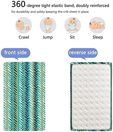 Sažetak tematski posteljici za krevetiće, prenosivi mini listovi krevetića meka i rastezljivi pričvršćeni