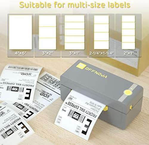 OFFNOVA Thermal Label Printer, 200mm / s High Speed 4 x 6 USB Shipping Label Printer za mala