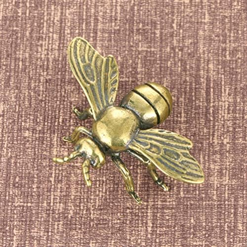 Demoni mini mesingane pčele figurine mali vintage bumblebee sićušno retro medene kućnice, sretno životinjska figura kućišta poklon za diy obrtnike namještaja dekor ručke namještaja