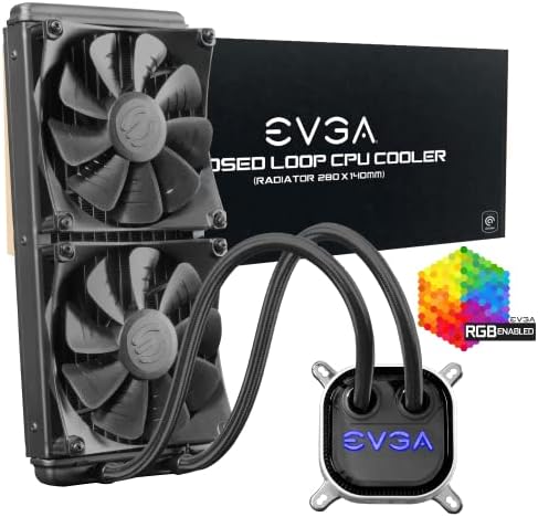 EVGA CLC 280 tečnost / voda CPU Cooler, RGB LED hlađenje 400-HY-CL28-V1, Crna
