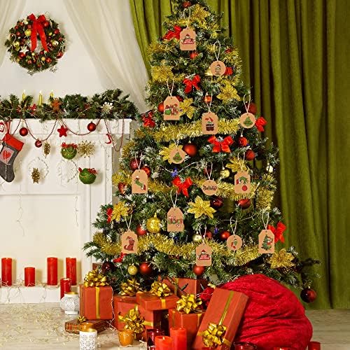 120kom Božić zeleni Grinch poklon oznake Božić tema dekoracije, Božić Grinch stablo ili poklon Ornament