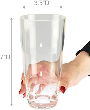 Početna-x Set od 4 Calypso akrilnih čaša za ledeni čaj i čaša za piće, plastičnih čaša i čaša