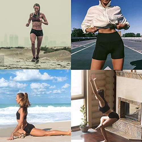 HLTPRO Spandex bajkerske kratke hlače za žene s džepovima, hlače za jogu u teretani visokog struka