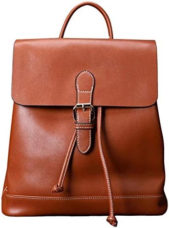 Xjjzs kožni ruksak Slim Vintage Laptop ruksak za žene muškarci, profesionalni vodootporan smeđu školske knjige s kratkim kolekcijama za vikend Travel Daypack torba