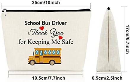 Školski autobus vozača Gifts Torba za šminkanje HVALA Poklon rođendan Poklon za školski vozač autobusa Ženska