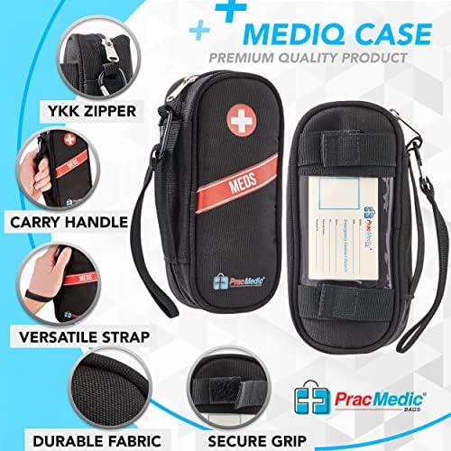 Pracmedic torbe EPI olovka - Držač za epi-olovke, Epipen Trainer, Epinefrin, Auvi Q, špric-prenosna torba za lijekove za torbu za lijekove za hitne strane za dijabetes