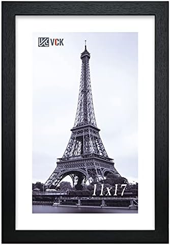 VCK Poster Frame 11×17 inčni Drveni okviri za slike Set Crni certifikat Frame zidna Montaža tip