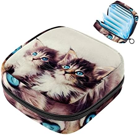 Torba za period, vrećica za skladištenje sanitarne ubrus, Period torbica, Travel Makeup Torba, Mačke za životinje