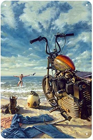SUMIK metalni Limeni znak plaža rustikalni klasični motociklistički umjetnički Poster Vintage ploča za garažni Kućni zidni dekor