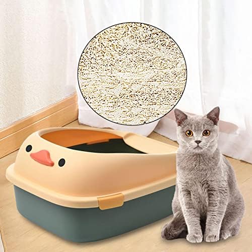 Generički WC za kućne ljubimce sa Kasicom za kućne ljubimce sa zatvaračem odvojivi okvir kontejner Deep Loo High Sided kutija za mačke za male srednje mačke zec, zelena 46x38x22cm