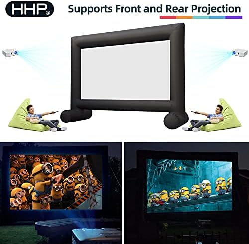 HHP 16FT filmski ekran za vanjsku upotrebu Nema šav-puhanja zaslona Mega Movie Movie sa 100W ugrađenim ventilatorom