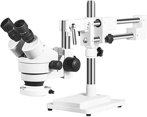 Happybuy binokularni Stereo mikroskop 7x-45x uvećanje Zoom mikroskop WF10X okulari Lab Stereo mikroskop 0.7 X-4.5 X zoom Objective Stereo laboratorijski mikroskop LED svjetlo & amp ;stalak za granu sa dvostrukom rukom