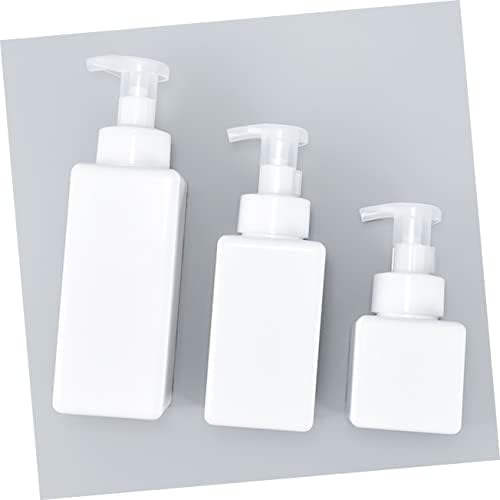 Cabilock 2pcs pjene za čišćenje lica putničke putničke posude za tečnosti za tečnosti flat za boce za boce od plastike sapuna za flaše pumpe pumpe boce boce boce bijelo lice