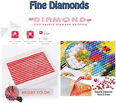 Dijamantni setovi za odrasle, galoping konj Dijamant Art Kids početnik DIY 5D boja po brojevima, velikim