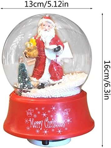 BZGKNUL božićna muzička kutija Rotatable Santa Snowman Ball Dichores Canning Dekoracija