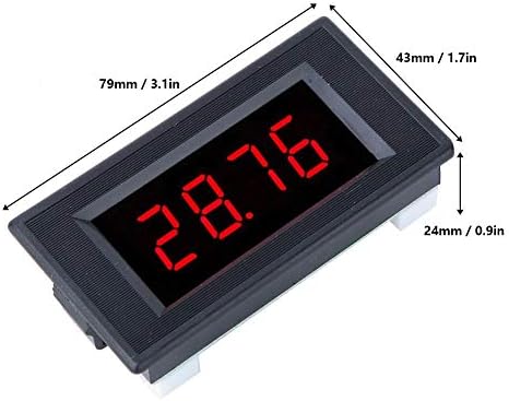 Fafeicy DC voltmetar visoke preciznosti 3 1/2 Digitalni panel metar sa crvenim LED, 5135a