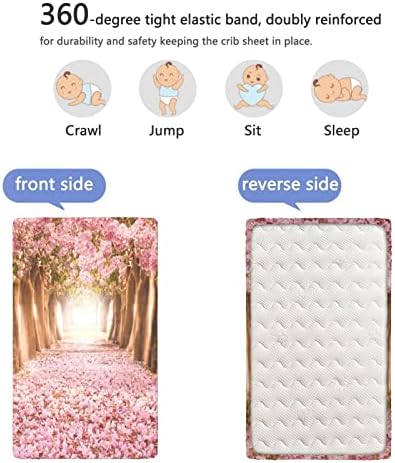 Romantični tematski sastavljeni lim, standardni madrac sa krevetom ultra ultra mekani materijal-beba za dječake, 28 x52, blijedo karamel blijeda ružičasta i faun