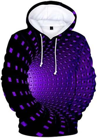 Hoodies za uniseks muškarce žene 3D vrtlog vertigo tiskanje dukserice kreativni okrugli vrat dugih košulja Bluza S-4XL