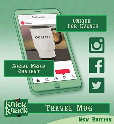 Knick Klack pokloni weevil - 14oz hashtag od nehrđajućeg čelika putni škrga za kafu, srebro